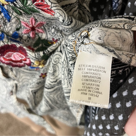 Aratta Silent Journey Little Secrets Shirt Embroidered BOHO Medium M - Picture 5 of 7